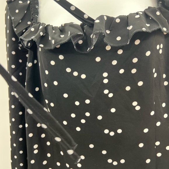 BOOHOO POLKA DOT MILKMAID STYLE DRESS SZ 14 - Picture 5 of 9